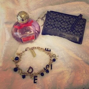 Bundle- Coach perfume, key ring, D&G bracelet