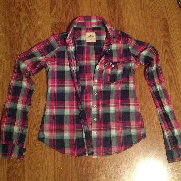 Hollister plaid button down