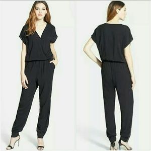 OLIVIA MOON Wrap Top Ankle Zip Jumpsuit