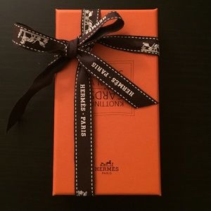 Hermes knotting card - ribbon tied