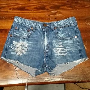 Levi high waisted studded shorts