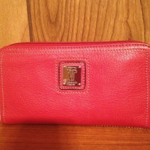 Red leather wallet