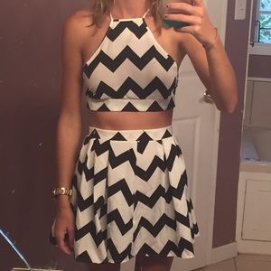 Crop top and skirt