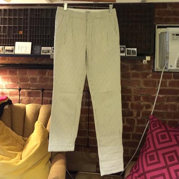 madewell 'pageboy' seersucker trousers (0)
