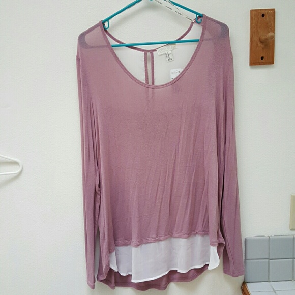 Plus size light lavender pink sweater