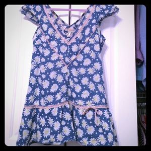 Blue, yellow and white flower top. Free people