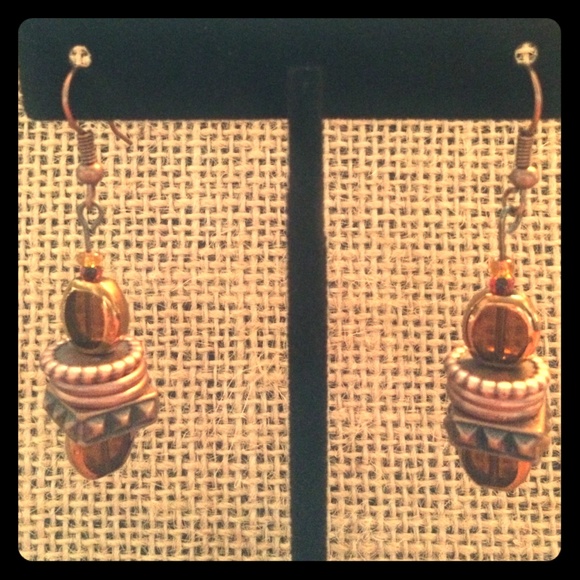 Rustic bronze earrings