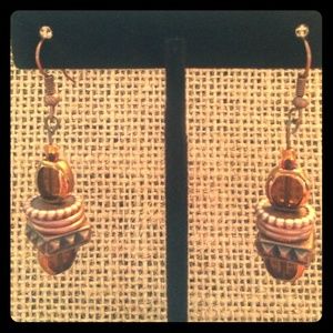 Rustic bronze earrings