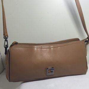 Women's Shoulder Purse Small Tan Leather