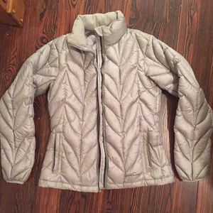 Eddie Bauer Silver Ultralight Down Jacket