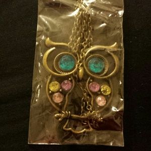 Colorful owl necklace