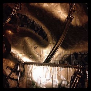 Gold purse and matching wallet