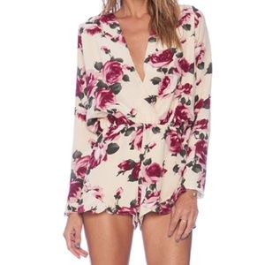 Stone Cold Fox Burgundy Roses Romper