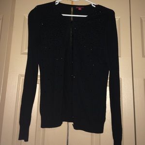 Black sweater with rhinestones