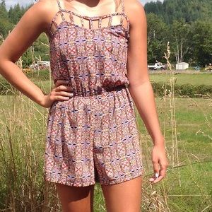 ⚡️ BOGO ⚡️ Aztec Print Romper With Cut Outs