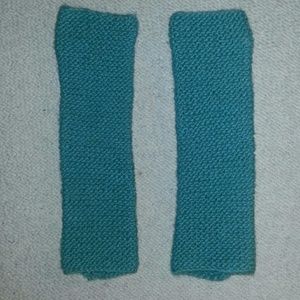 Teal Wool Crochet Leg Warmers