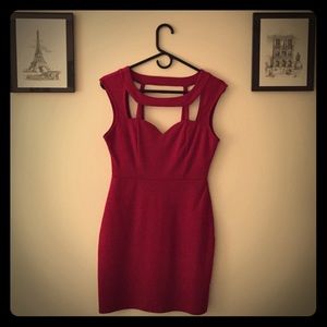 Red cocktail dress