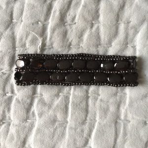 Hematite Stretch Beaded Bracelet