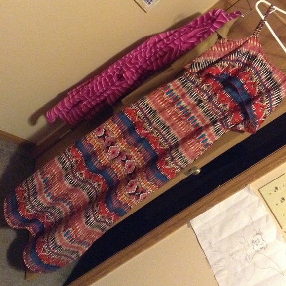 Colorful maxi dress.