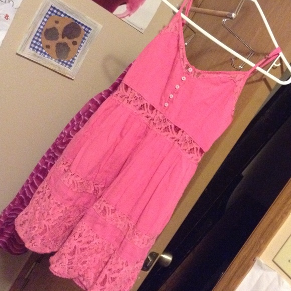 Pink summer dress.