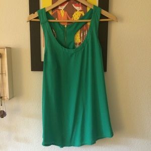 Express green racer back tank - L