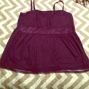 Purple lace tank top