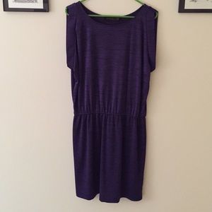 Purple silky dress