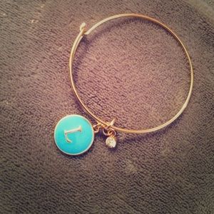 Blue "L" bracelet