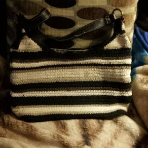 Brown and cream knit purses used maybe 4 times
