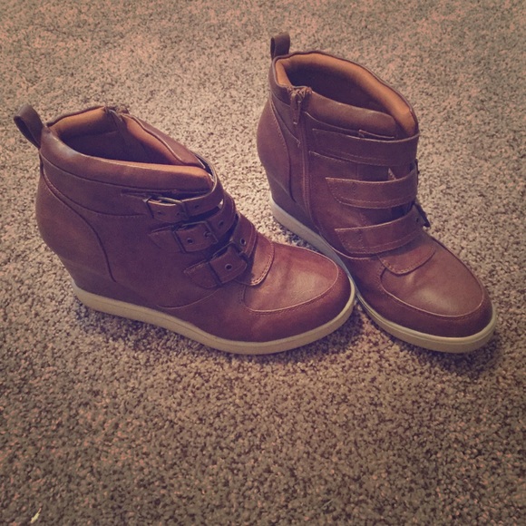 Brown Sneaker Wedges
