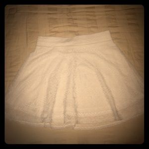 White polyester skirt
