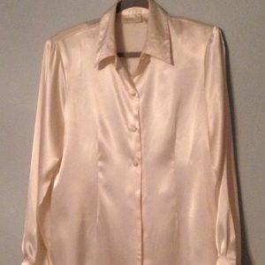 Gorgeous White Satin blouse-- another classic.