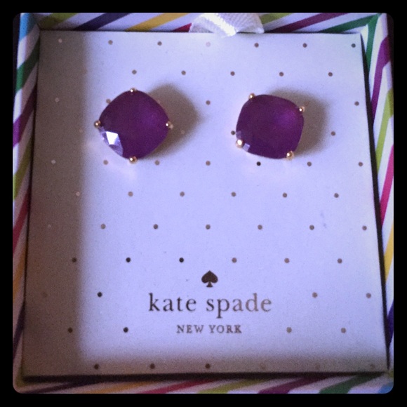 kate spade Jewelry - Kate Spade Purple Candy Gumdrop Earrings