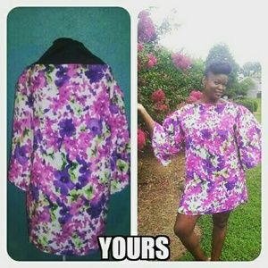 Bell sleeved floral dress