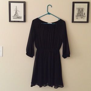 Black, 3/4 length dress