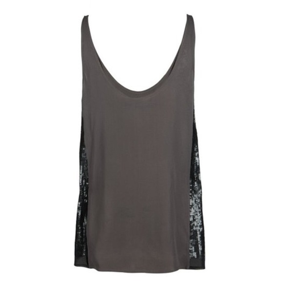 Allsaints grey black fashion top