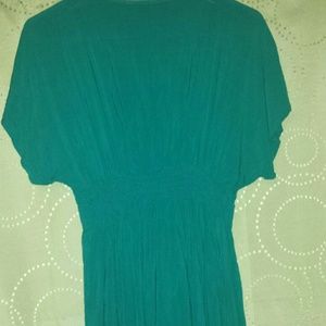 Peacock design green shirt