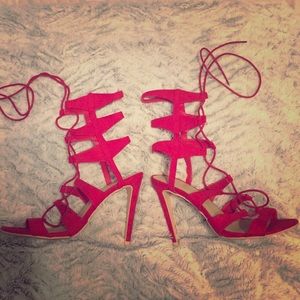 Strappy Red Heels