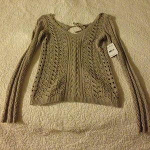 Free People Tie Back Pointelle Sweater