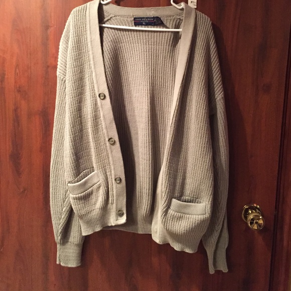 tan chunky knit cardigan
