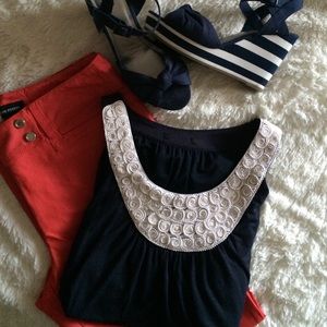 Blue sleeveless top