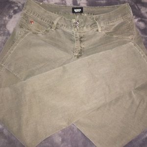 Light army green Hudson jeans