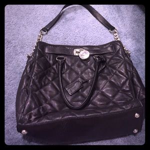 Authentic black quilted Michael Kors bag