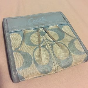 Coach light blue wallet