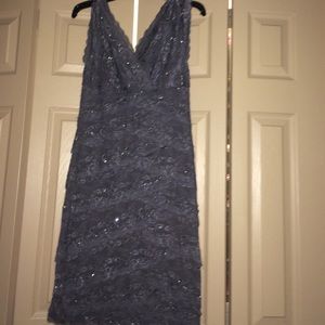 Pewter evening dress size 8