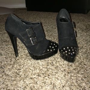 Black studded pump heels