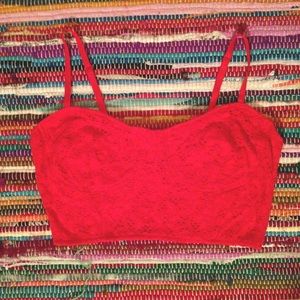 Spicy Red Lace Crop Top🔥🔥🔥