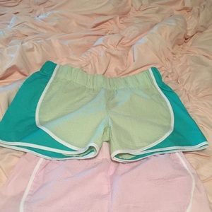 Green seersucker running shorts NWOT