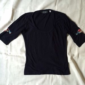 Betsy Johnson 3/4 Sleeve Jersey Tee