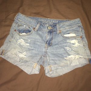 light jean shorts